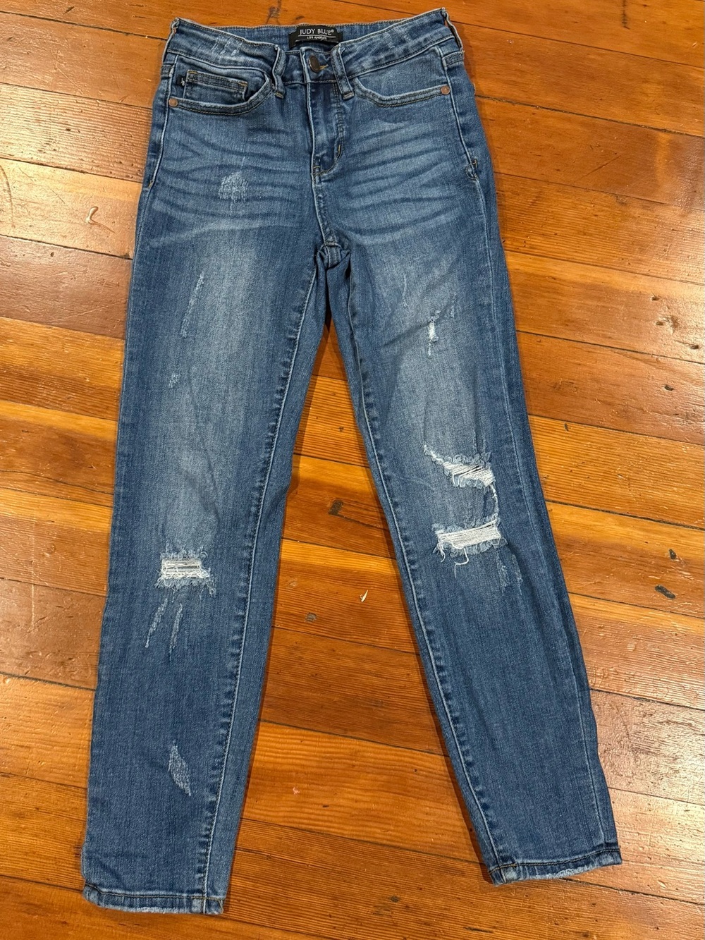 Judy Blue Women's Distressed Relaxed Fit Jeans